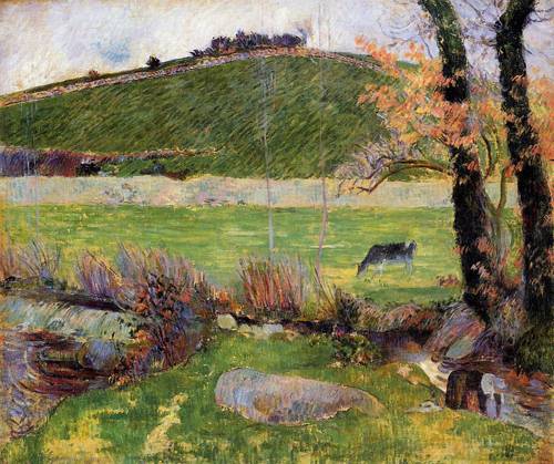 (image for) Paul Gauguin paintings A Meadow on the Banks of the Aven 1888 - Click Image to Close