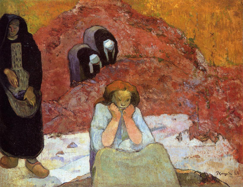 (image for) Paul Gauguin art Grape Harvest in Arles (aka Human Misery) 1888 - Click Image to Close
