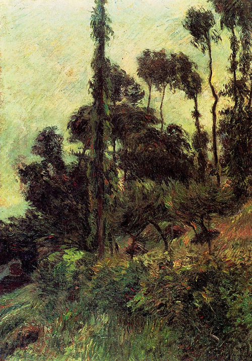 (image for) Handmade oil painting Copy paintings of famous artists Paul Gauguin paintings artwork Hillside 1884 - Click Image to Close