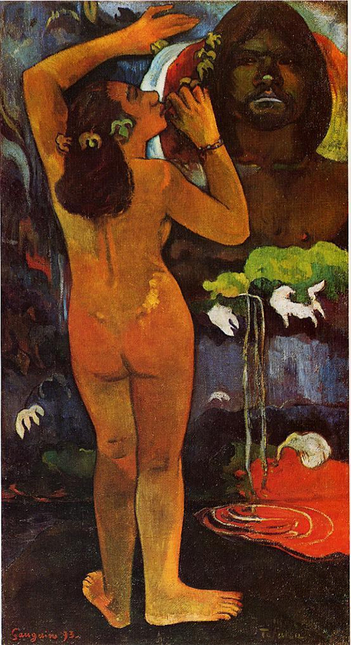 (image for) Paul Gauguin art Hina tefatou (aka The Moon and the Earth) 1893 - Click Image to Close