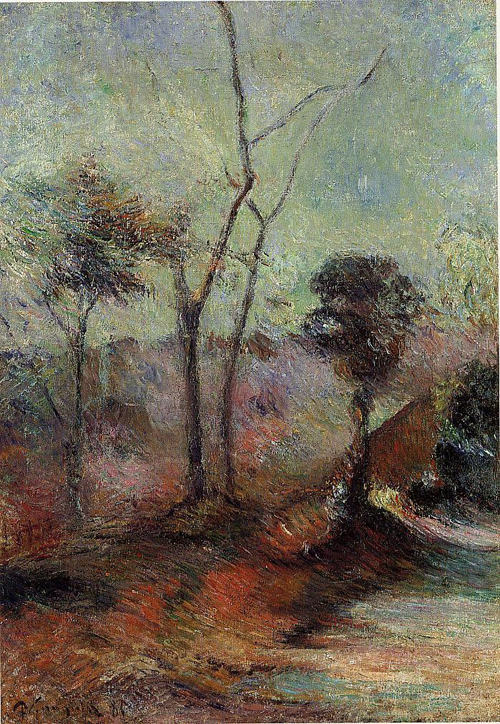 (image for) Handmade Oil painting for home canvas, oil painting framed canvas for living room Paul Gauguin paintings artwork Landscape 1885 - Click Image to Close