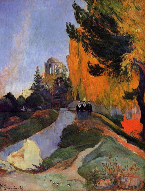 (image for) Handmade oil painting Copy paintings of famous artists Paul Gauguin paintings art Les Alychamps 1888 - Click Image to Close