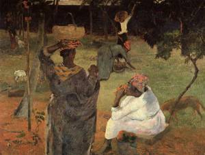(image for) Paul Gauguin paintings artwork Mango Pickers Martinique 1887 - Click Image to Close