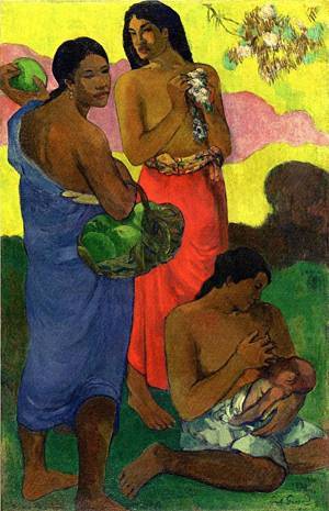 (image for) Handmade oil painting Copy paintings of famous artists Paul Gauguin paintings art Maternite (II) 1899 - Click Image to Close