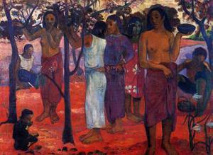 (image for) Paul Gauguin painting Nave Nave Mahana (aka Delightful Day) 1896 - Click Image to Close