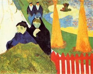 (image for) Paul Gauguin art Old Women at Arles (aka Women from Arles in the - Click Image to Close