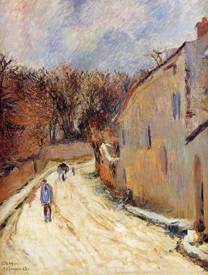 (image for) Paul Gauguin paintings artwork Osny rue de Pontoise Winter 1883 - Click Image to Close