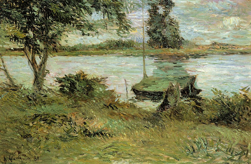 (image for) Handmade oil painting Copy paintings of famous artists Paul Gauguin painting art Banks of the Oise 1881 - Click Image to Close