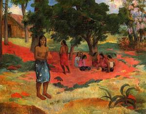 (image for) Paul Gauguin paintings Paru Paru (aka Whispered Words II) 1892 - Click Image to Close