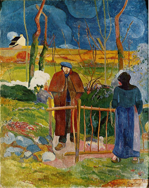 (image for) Paul Gauguin painting artwork Bonjour Monsieur Gauguin 1889 - Click Image to Close