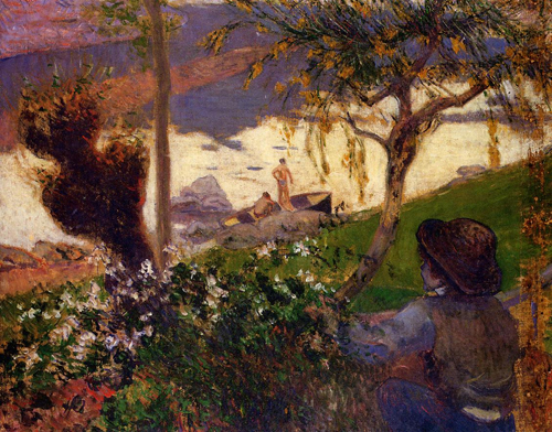 (image for) Paul Gauguin painting artwork Breton Boy by the Aven River 1888 - Click Image to Close