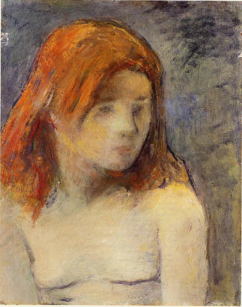 (image for) Handmade oil painting Copy paintings of famous artists Paul Gauguin paintings Bust of a Nude Girl 1884 - Click Image to Close