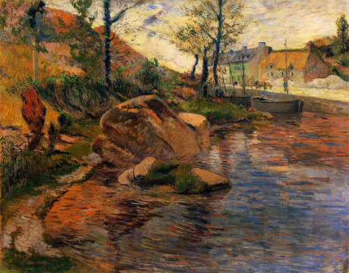 (image for) Paul Gauguin paintings art Cove opposite Pont Aven Harbor 1888 - Click Image to Close