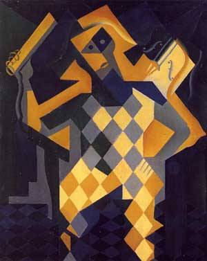 (image for) Handmade oil painting Copy paintings of famous artists Harlequin with Violin 1919 - Click Image to Close