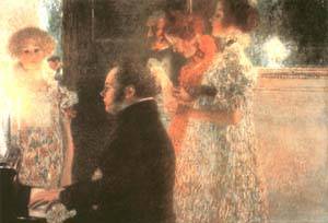 (image for) Handmade oil painting Copy paintings of famous artists Schubert at the Piano 1899 - Click Image to Close