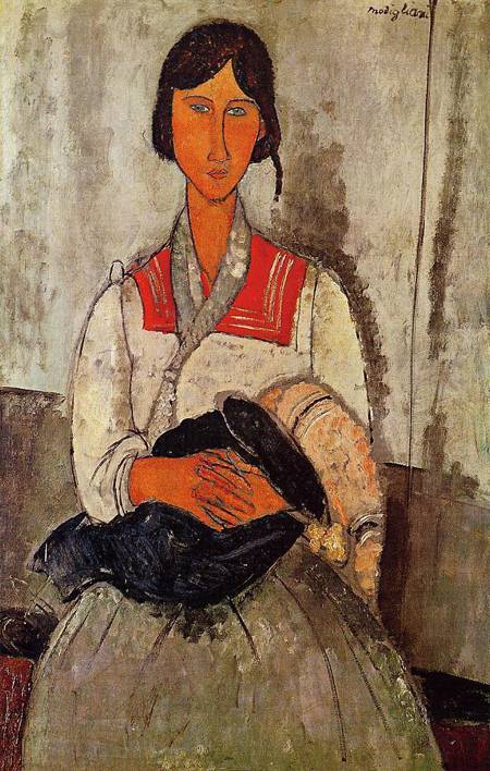 (image for) Handmade oil painting Copy paintings of famous artists Gypsy Woman with Baby 1918 - Click Image to Close