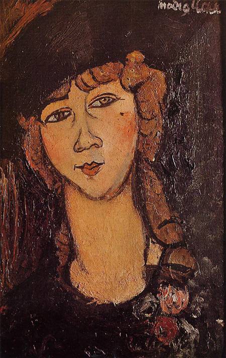 (image for) Handmade oil painting Copy paintings of famous artists Head of a Woman in a Hat (aka Lolotte) 1916 - Click Image to Close
