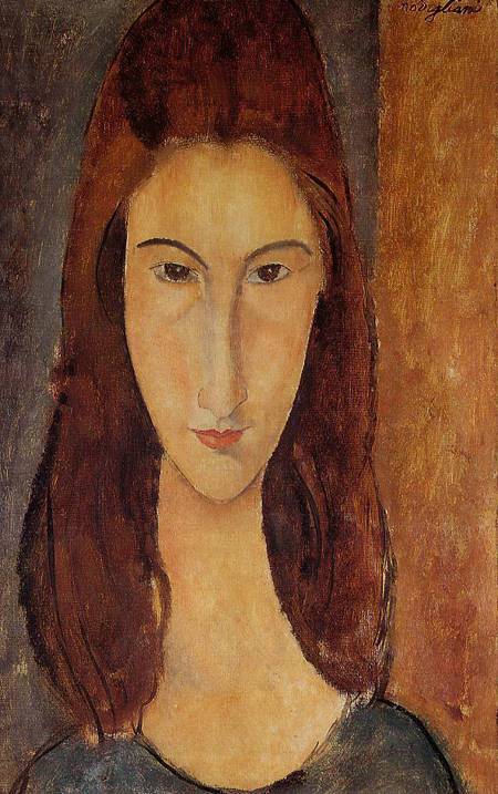 (image for) Handmade oil painting Copy paintings of famous artists Jeanne Hebuterne 1917 1918 - Click Image to Close