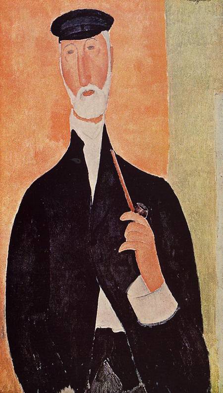 (image for) Handmade Oil painting for home canvas, oil painting framed canvas for living room Man with a Pipe (aka The Man from Nice) 1918 - Click Image to Close