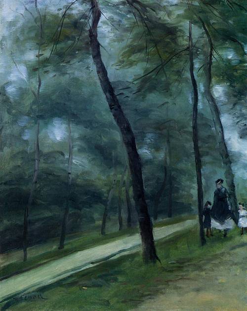 (image for) Renoir paintings A Walk in the Woods aka Madame Lecoeur and Her - Click Image to Close