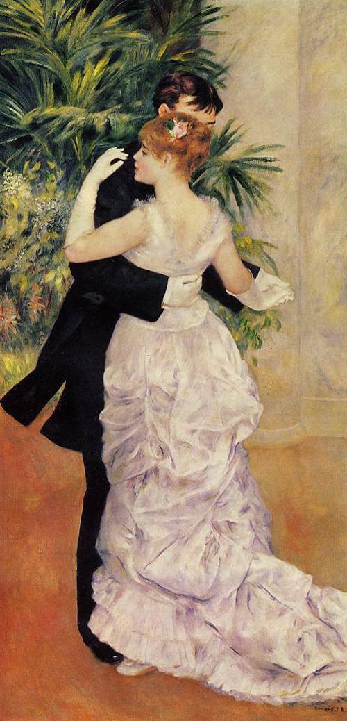 (image for) Handmade Oil painting for home canvas, oil painting framed canvas for living room Pierre-Auguste Renoir paintings art City Dance - Click Image to Close