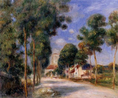 (image for) Pierre-Auguste Renoir art Entering the Village of Essoyes 1901 - Click Image to Close