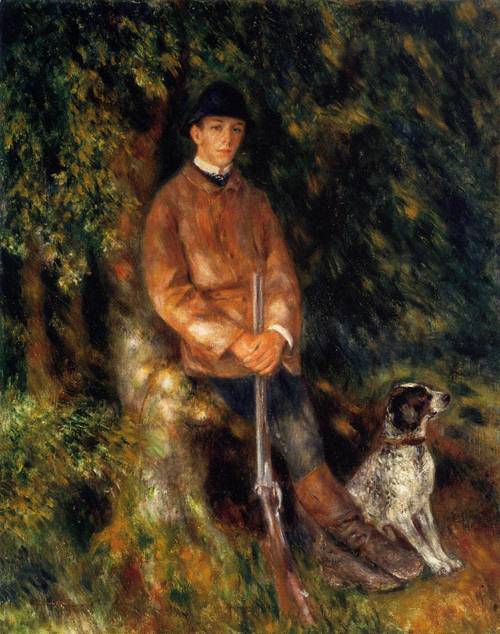 (image for) Pierre-Auguste Renoir paintings Alfred Berard and His Dog 1881 - Click Image to Close