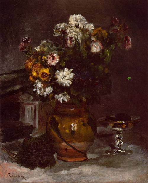 (image for) Renoir paintings Flowers in a Vase and a Glass of Champagne - Click Image to Close