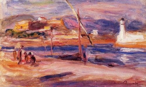 (image for) Pierre-Auguste Renoir artwork Fort Carre et Phare dAntibes 1916 - Click Image to Close