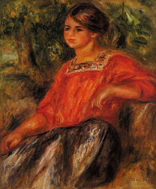 (image for) Pierre-Auguste Renoir Gabrielle in the Garden at Cagnes 1911 - Click Image to Close