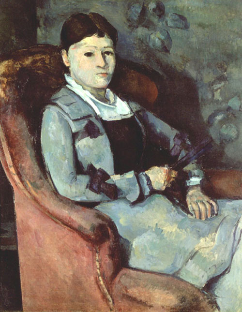 (image for) Paul Cezanne paintings artwork Artist's Wife in an Armchair - Click Image to Close