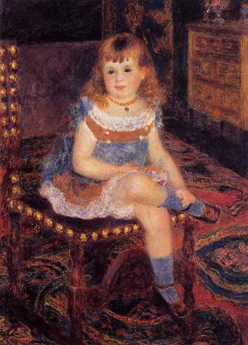 (image for) Pierre-Auguste Renoir painting Georgette Charpeitier Seated 1876 - Click Image to Close