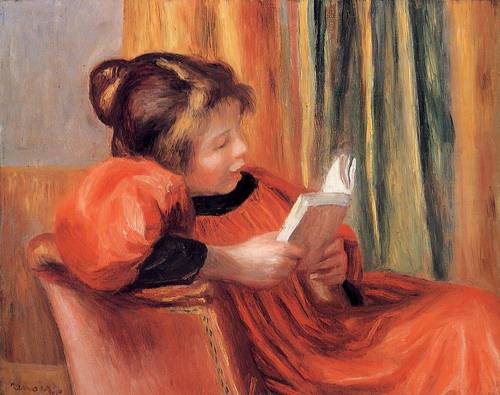 (image for) Renoir painting Pierre-Auguste Renoir painting Girl Reading 1890 - Click Image to Close