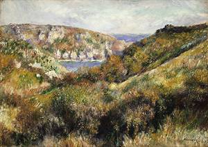 (image for) Renoir paintings Hills around the Bay of Moulin Huet Guernsey 18 - Click Image to Close