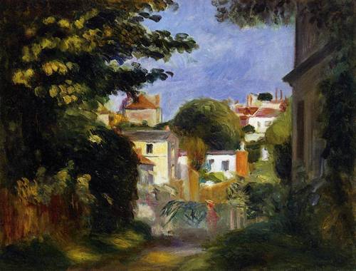 (image for) Pierre-Auguste Renoir painting House and Figure among the Trees - Click Image to Close