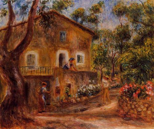 (image for) Handmade Oil painting for home canvas, oil painting framed canvas for living room House in Collett at Cagnes 1912 - Click Image to Close