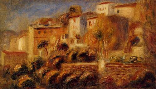 (image for) Handmade Oil painting for home canvas, oil painting framed canvas for living room Houses at Cagnes 1910 - Click Image to Close