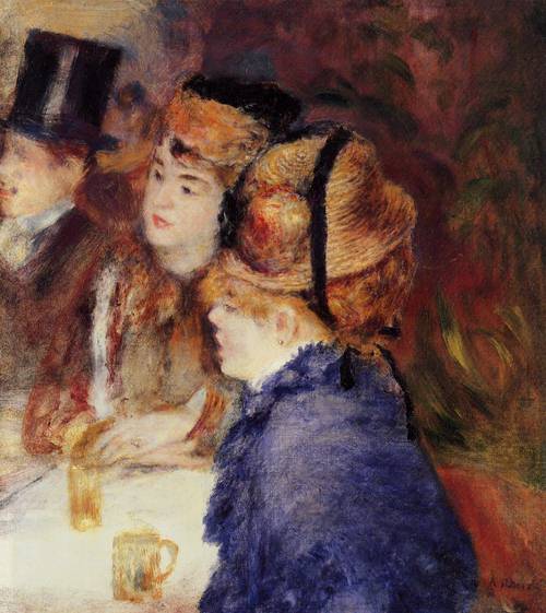 (image for) Pierre-Auguste Renoir paintings artwork At the Cafe2 1877 - Click Image to Close