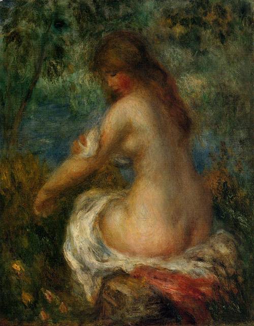 (image for) Handmade oil painting Copy paintings of famous artists Pierre-Auguste Renoir paintings art Bather 1905 - Click Image to Close