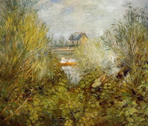 (image for) Handmade Oil painting for home canvas, oil painting framed canvas for living room On the Seine near Argenteuil 1874 - Click Image to Close