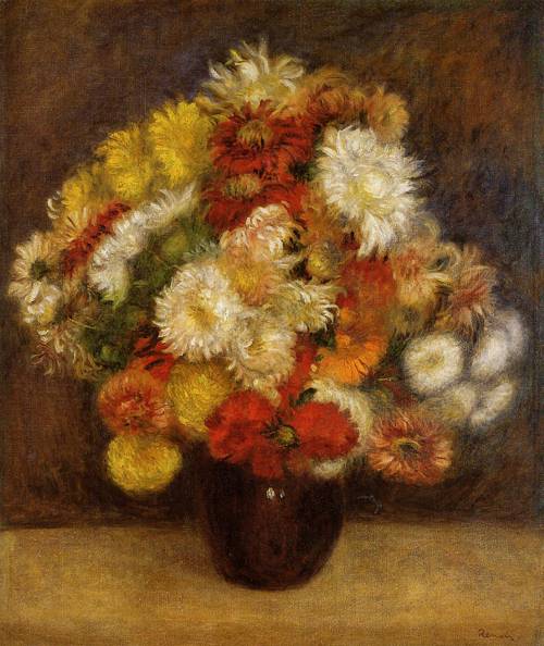 (image for) Pierre-Auguste Renoir paintings Bouquet of Chrysanthemums 1881 - Click Image to Close