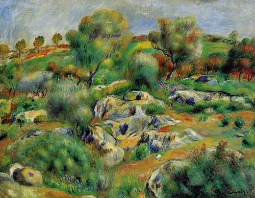 (image for) Pierre-Auguste Renoir paintings artwork Breton Landscape 1893 - Click Image to Close