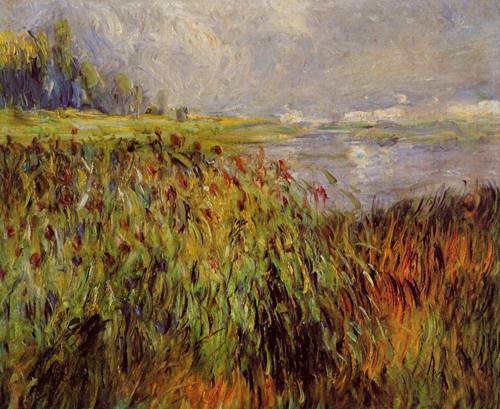 (image for) Pierre-Auguste Renoir Bulrushes on the Banks of the Seine 1874 - Click Image to Close