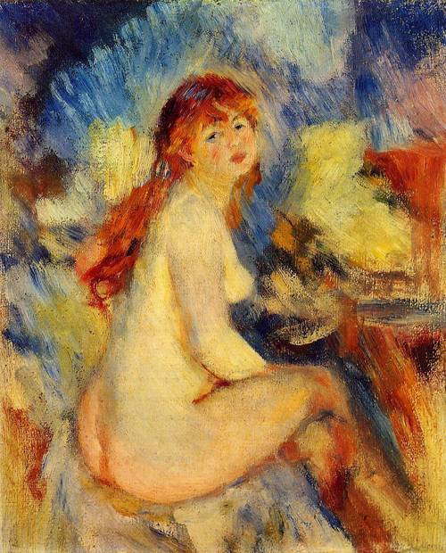 (image for) Pierre-Auguste Renoir paintings art Bust of a Nude Female 1879 - Click Image to Close
