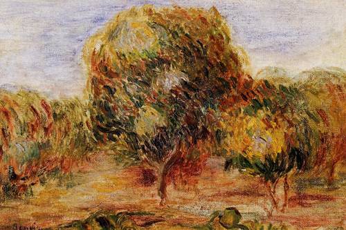 (image for) Pierre-Auguste Renoir paintings art Cagnes Landscape 1907-1908 - Click Image to Close