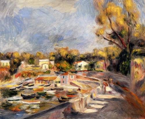 (image for) Pierre-Auguste Renoir paintings artwork Cagnes Landscape 1910 - Click Image to Close