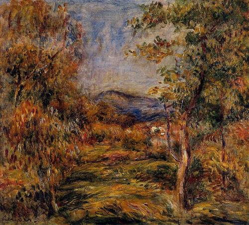 (image for) Pierre-Auguste Renoir paintings artwork Cagnes Landscape1 - Click Image to Close