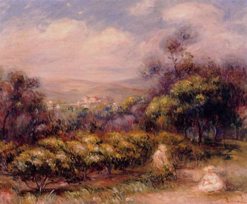 (image for) Pierre-Auguste Renoir paintings artwork Cagnes Landscape2 - Click Image to Close