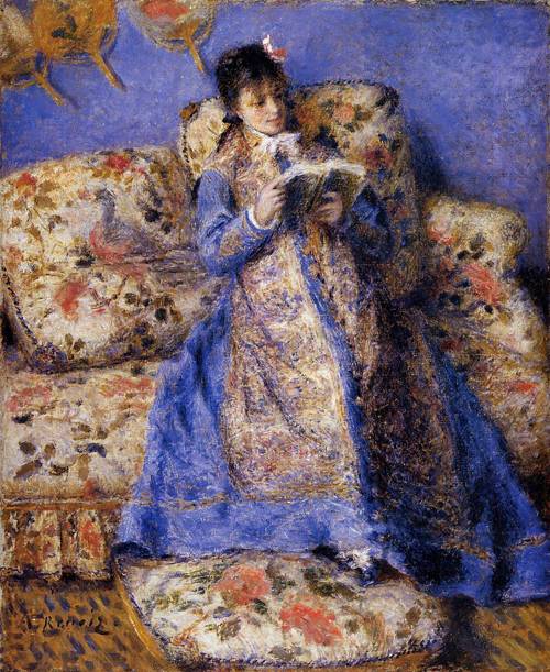 (image for) Pierre-Auguste Renoir paintings art Camille Monet Reading 1872 - Click Image to Close