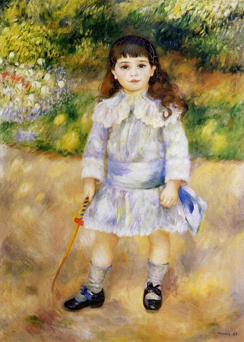 (image for) Pierre-Auguste Renoir paintings artwork Child with a Whip 1885 - Click Image to Close